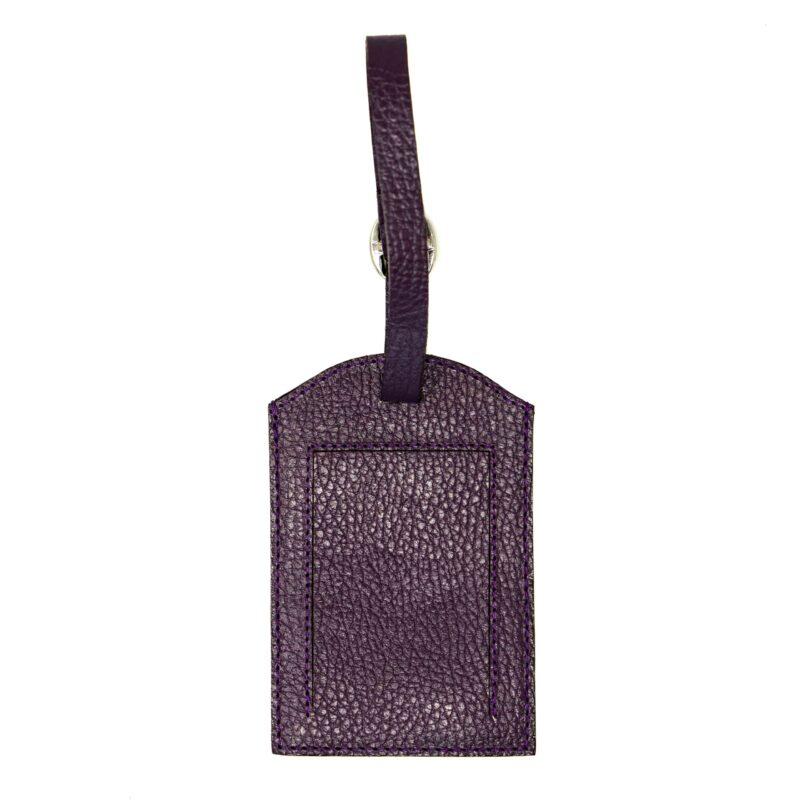 Luggage Tag Plum, White, and Lavender Classic