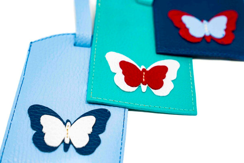 Luggage Tag Teal, White And Red