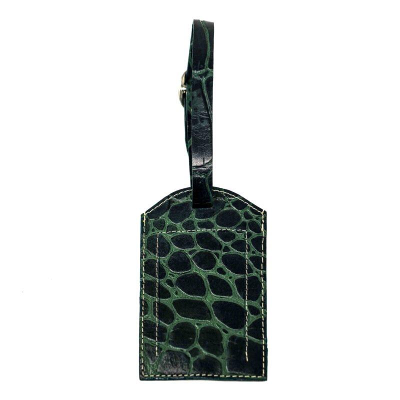 Luggage Tag Emerald, White, and Lavender Classic