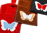 Luggage Tag Red, White, and Light Blue Classic