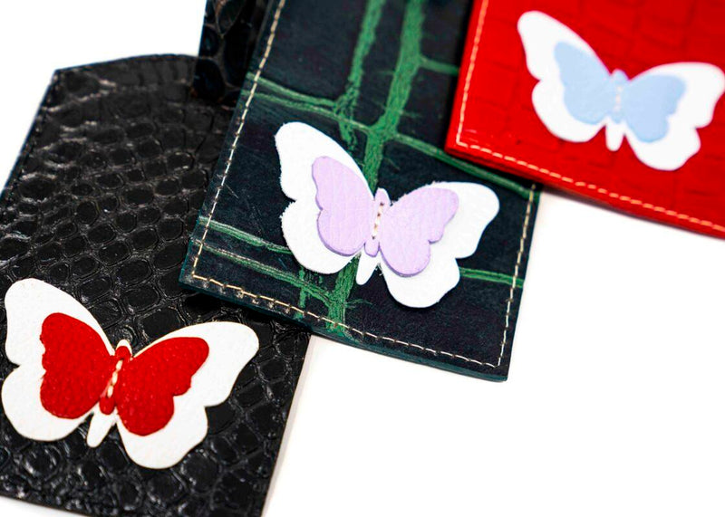 Luggage Tag Black, White and Red Classic