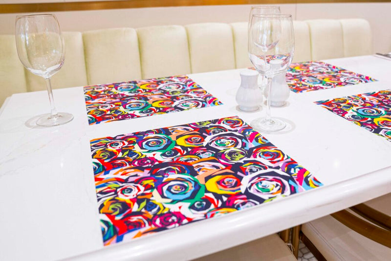 Table Placemats Buy Yourself Roses - Rainbow