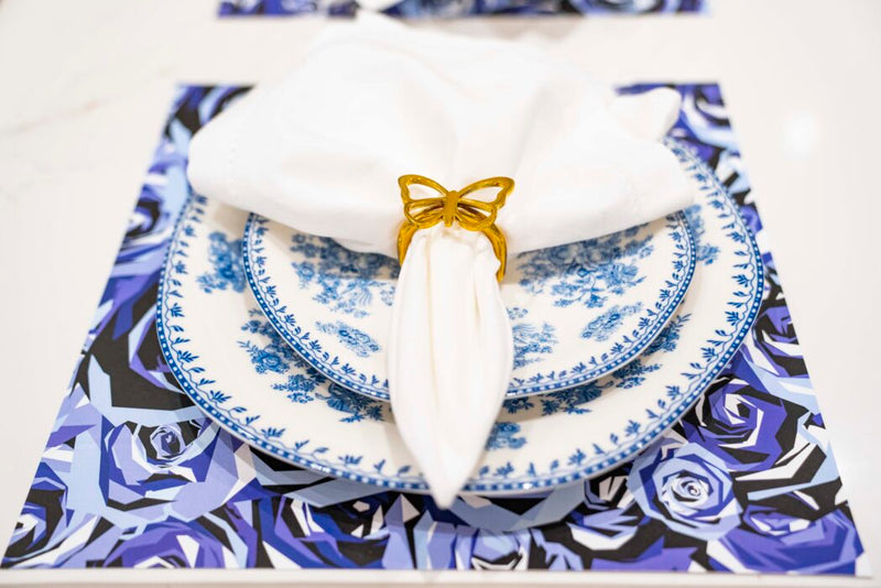 Table Placemats Buy Yourself Roses - Blue