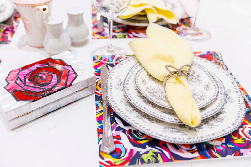 Table Placemats Buy Yourself Roses - Rainbow