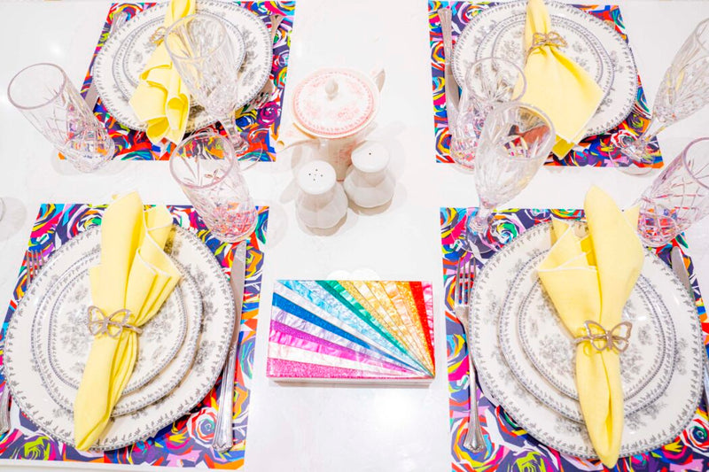 Table Placemats Buy Yourself Roses - Rainbow