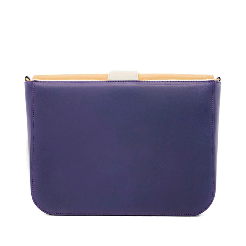Leather Bag Limited Edition Plum, Copper, Cream