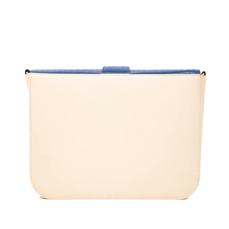Leather Bag Multicolor Cream & Navy