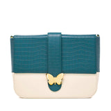 Leather Bag Multicolor Cream & Forest