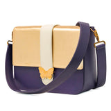 Leather Bag Limited Edition Plum, Copper, Cream