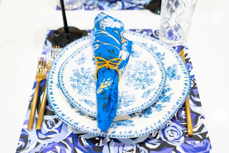 Table Placemats Buy Yourself Roses - Blue