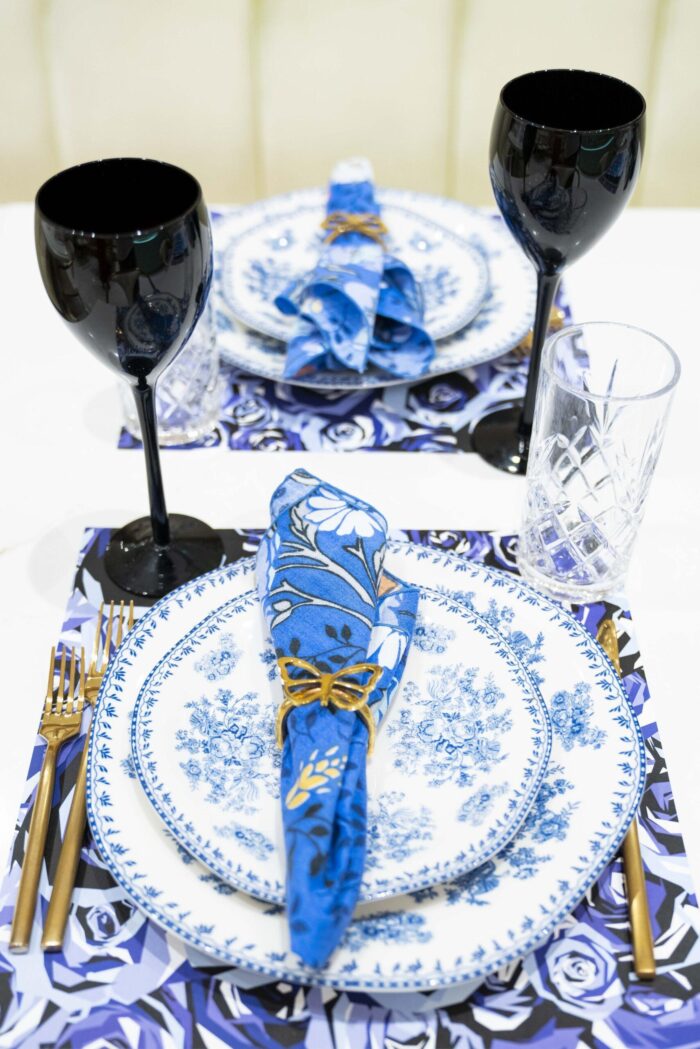 Table Placemats Buy Yourself Roses - Blue