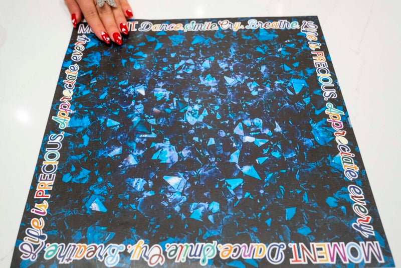 Amanda Lauren Collection Glam Blue Precious Table Placemats