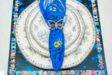 Amanda Lauren Collection Glam Blue Precious Table Placemats