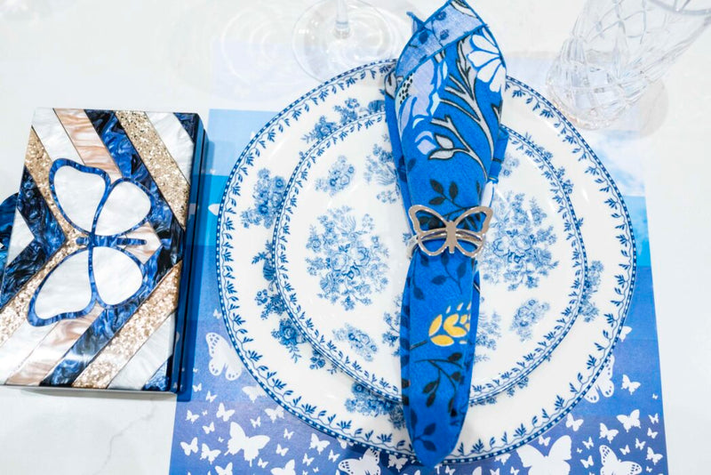 Table Placemats Rising Butterflies - Blues