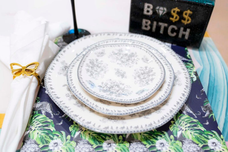 Table Placemats Jungle Look - Navy