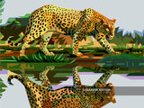 Print Feline Reflections