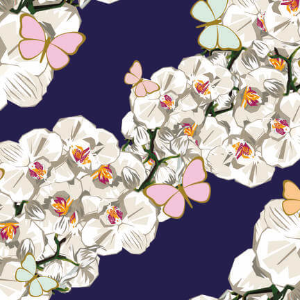 Buy yourself flowers with these Indigo Orchid table placemats. Great kitchen placemats to make your dinner table stand out.