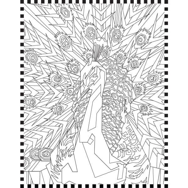 Coloring Book Peacock. These Are The Outlines of Some of the Elizabeth's Most Famous Artworks Made Into Coloring Book.