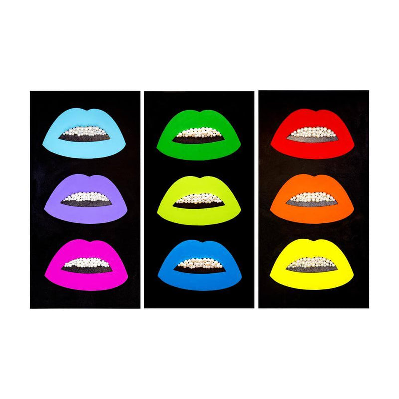 Rainbow Lips Triptych