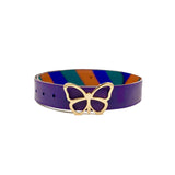Leather Belt 3 Colorway Chevron Reversible