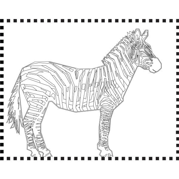 Zebra Coloring Book. These Are The Outlines of Some of the Elizabeth's Most Famous Artworks Made Into Coloring Book.