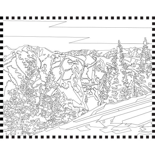 Travel From Home With This Aspen Coloring Book.These Are The Outlines of Some of the Elizabeth's Most Famous Artworks Made Into Coloring Book