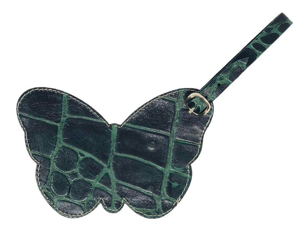 Luggage Tag Emerald Butterfly