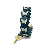 This Bag Strap is a Craft of Artwork, and Represents Elizabeth's Signature Butterfly Paintings Executed as a Leather Fashion Accessory. 