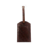 Beautiful Luggage Tag for Men. Brown Croc Embossed. Finest Quality Italian Leather, Luggage Tag Handmade in Mexico City. Elizabeth Sutton.