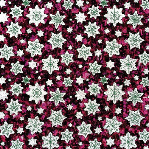 Amanda Lauren Collection Red Special Snowflake Table Placemats